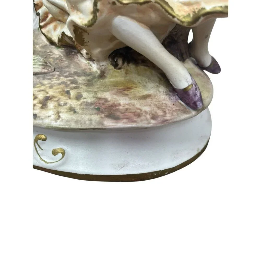 Capodimonte N Italian Porcelain Figurine Victorian Couple 60s-70s Era